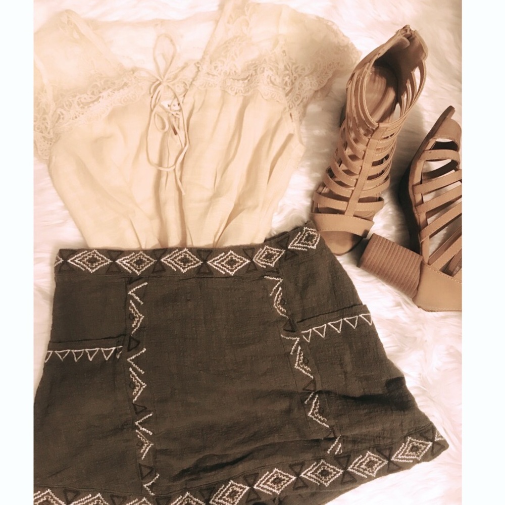BOHEMIAN STYLE OLIVE SKORT 💚💚